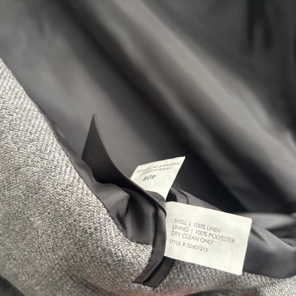 $800 Club Monaco Grey Linen Suit - 40 Pants 33-34 - Picture 7 of 16